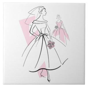 Mode Bride Pink Group tegel Tegeltje