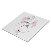 Mode Bride Pink Group tegel Tegeltje (Zijkant)