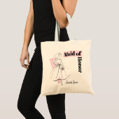 Mode Bride Pink Maid of Honor Name budget tas (Voorkant (product))