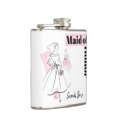 Mode Bride Pink Maid of Honor Name flask Heupfles (Rechts)