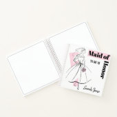 Mode Bride Pink Maid of Honor notitieboek square (Binnen)