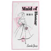 Mode Bride Pink Maid of Honor small roze Klein Cadeauzakje (Voorkant)