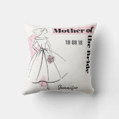 Mode Bride Pink Moeder van Bride goot kussen (Achterkant)