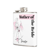 Mode Bride Pink Moeder van de Bride Name kolf Heupfles (Links)