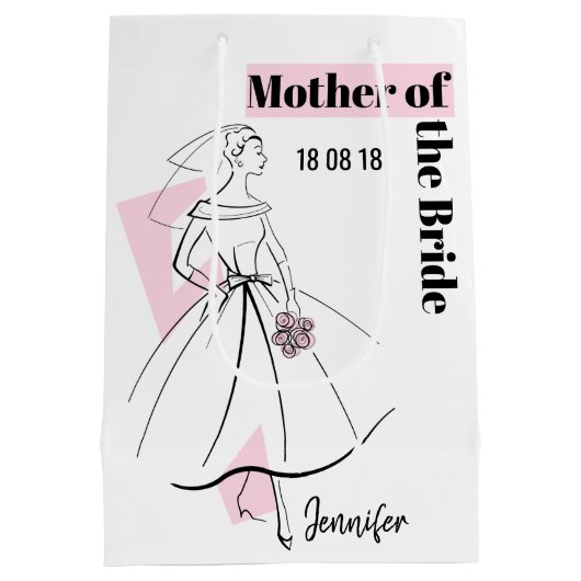 Mode Bride Pink Moeder van het medium Bride Medium Cadeauzakje (Achterkant)