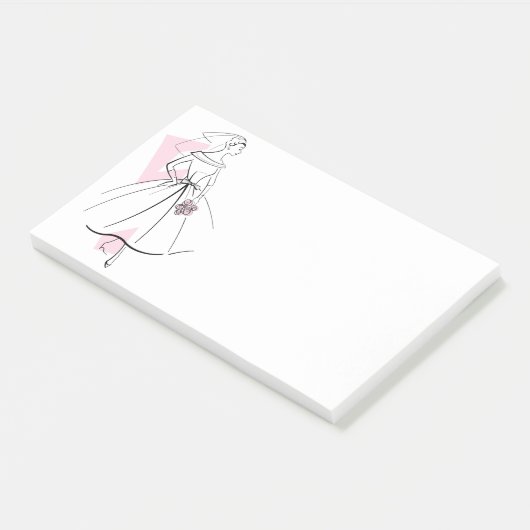 Mode Bride Pink post-it noten Post-it® Notes (Schuin)