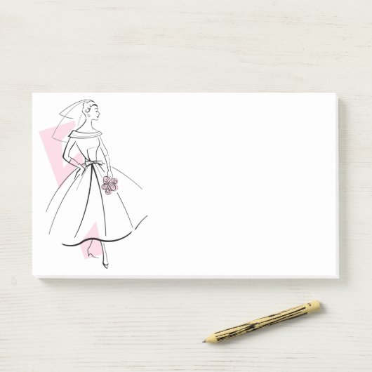 Mode Bride Pink post-it noten Post-it® Notes (Op bureau)