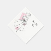 Mode Bride Pink Text paper inapkins Servet (Hoek)