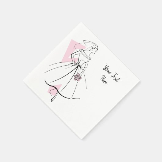 Mode Bride Pink Text paper inapkins Servet (Hoek)