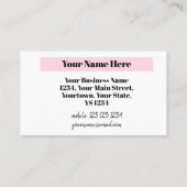 Mode Bride Pink Wedding Planner visitekaartje (Achterkant)