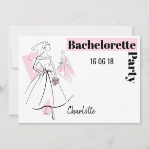 Mode Bride Roze Bachelorette Kaart