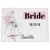 Mode Bride Roze bride cadeau grote roze tas Groot Cadeauzakje (Voorkant)