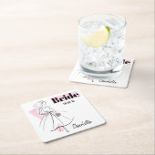 Mode Bride Roze Bride Datum Naam onderzetter (Insitu)