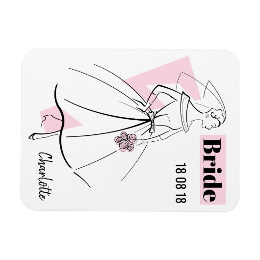 Mode Bride Roze Bride flexibele magneet (Horizontaal)