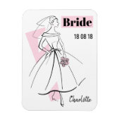 Mode Bride Roze Bride flexibele magneet (Verticaal)
