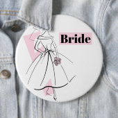 Mode Bride roze bride knoop Ronde Button 6,0 Cm (In situ)
