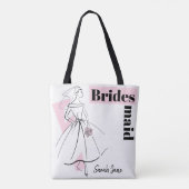 Mode Bride Roze Bridesmaid Name tas (Achterkant)
