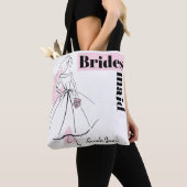 Mode Bride Roze Bridesmaid Name tas (Dichtbij)