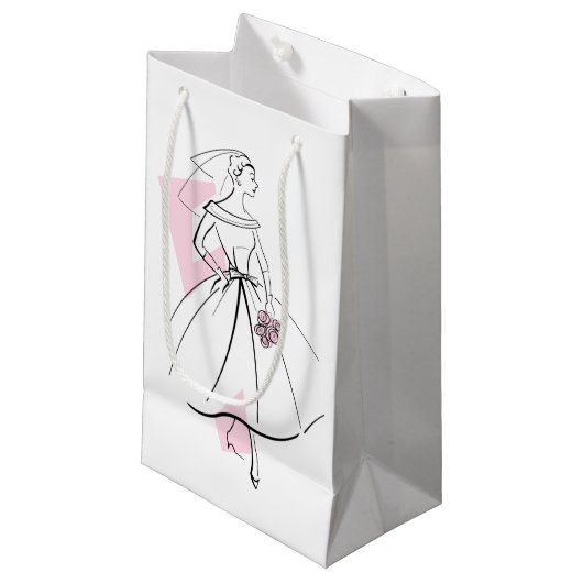 Mode Bride Roze cadeautas klein (Voorkant Gekanteld)