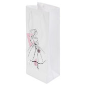 Mode Bride Roze cadeauzak wijn Cadeautas (Achterkant Gekanteld)