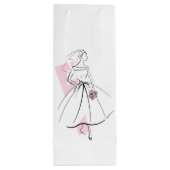 Mode Bride Roze cadeauzak wijn Cadeautas (Achterkant)