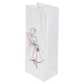 Mode Bride Roze cadeauzak wijn Cadeautas (Voorkant Gekanteld)