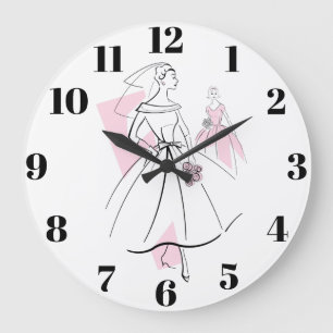 Mode Bride roze de aantalklok rond Grote Klok