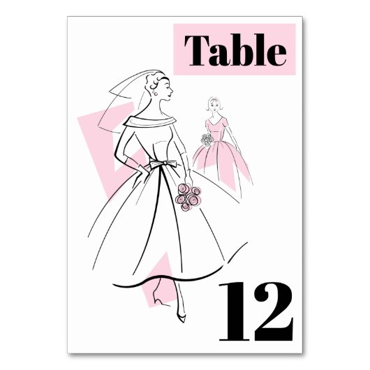 Mode Bride roze de lijstkaart van de Groep Kaart (Voorkant)