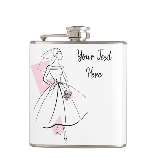 Mode Bride Roze fles Heupfles (Voorkant)