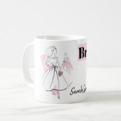 Mode Bride Roze Groep Bridesmaid Naam mok (Voorkant links)