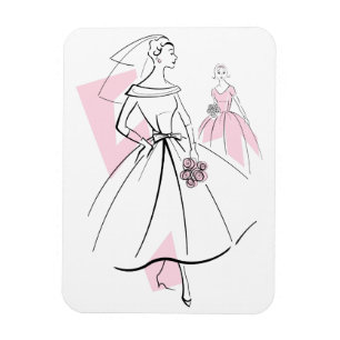 Mode Bride Roze Groep flexibele magneet