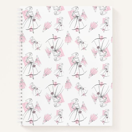 Mode Bride Roze Groep Meervoudig notitieboek (Voorkant)