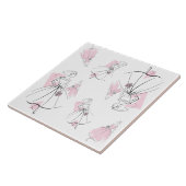 Mode Bride Roze Groep Multi tegel Tegeltje (Zijkant)