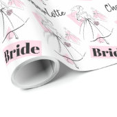 Mode Bride Roze Groep Naam Bride verpakkingspapier Cadeaupapier (Rol Hoek)