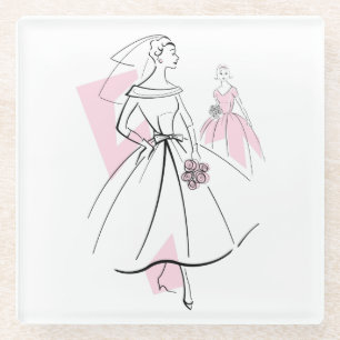 Mode Bride Roze Groep onderzetter glas