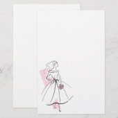 Mode Bride Roze kantoorbenodigdheden Briefpapier (Voorkant / Achterkant)