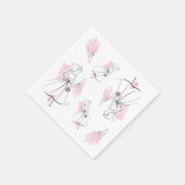 Mode Bride Roze Meerpapierluiers Servet (Hoek)