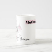 Mode Bride Roze Moeder Bride Naam Bot Porselein Kop (Voorkant)