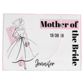 Mode Bride Roze Moeder van de Bride grote roze Groot Cadeauzakje (Achterkant)