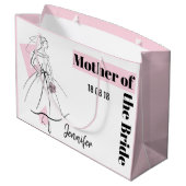 Mode Bride Roze Moeder van de Bride grote roze Groot Cadeauzakje (Achterkant Gekanteld)