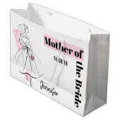 Mode Bride Roze Moeder van de Grote Bride Groot Cadeauzakje (Voorkant Gekanteld)