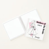 Mode Bride Roze Moeder van het vierkant van het no Notitieboek (Binnen)