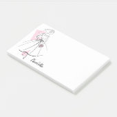 Mode Bride Roze Naam post-it nota's Post-it® Notes (Schuin)
