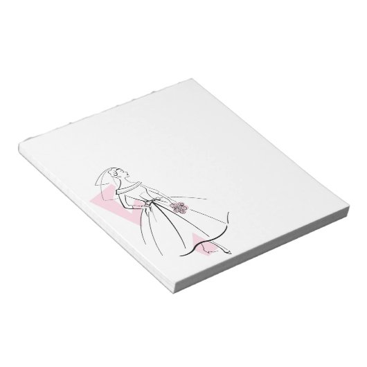 Mode Bride Roze notitieblok klein (Schuin)