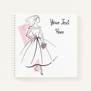 Mode Bride roze notitieboek vierkant
