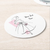 Mode Bride roze onderzetter (Gebogen)