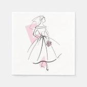 Mode Bride Roze papieren servetten (Voorkant)