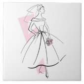 Mode Bride Roze tegel Tegeltje (Voorkant)