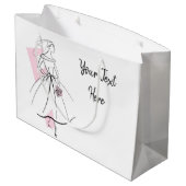 Mode Bride Roze Tekstcadezak grote Groot Cadeauzakje (Achterkant Gekanteld)