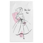 Mode Bride Roze Tekstcadezak klein Cadeauzakje (Achterkant)